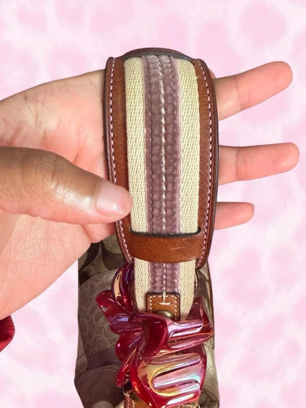 vintage coach patchwork hobo bag